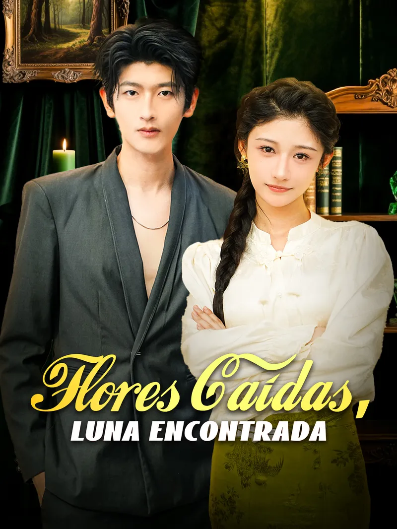 Flores caídas, luna encontrada — póster