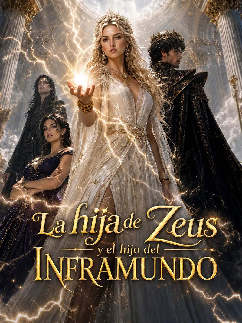 La hija de Zeus y el hijo del Inframundo — póster