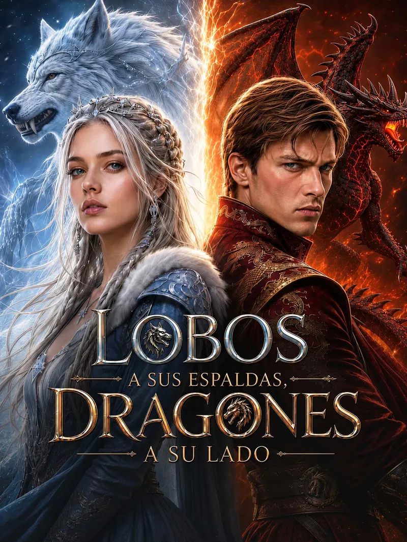 Lobos a sus espaldas, dragones a su lado — póster