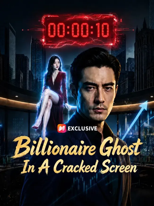 Billionaire Ghost In A Cracked Screen — poster