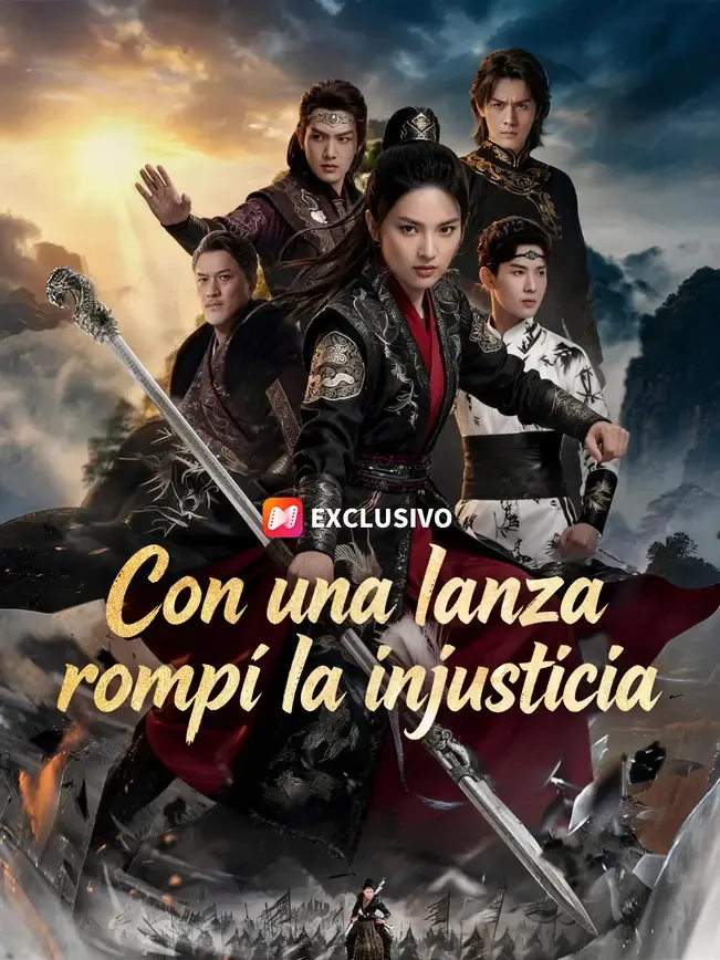 Con una lanza rompí la injusticia — póster