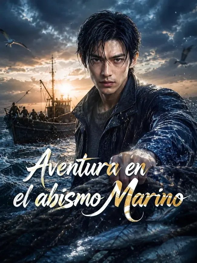(Doblado) Aventura en el abismo marino — póster