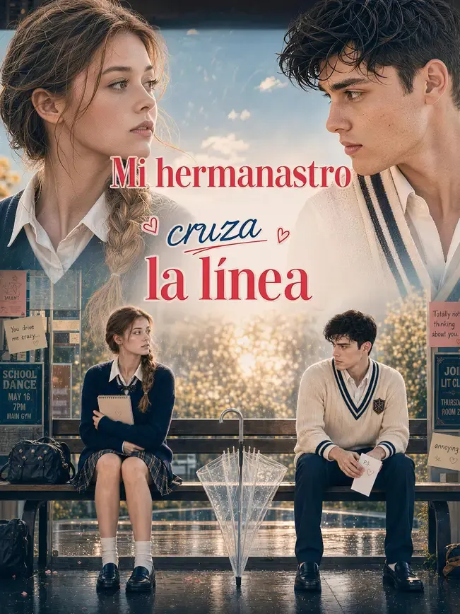 Mi hermanastro cruza la línea — póster