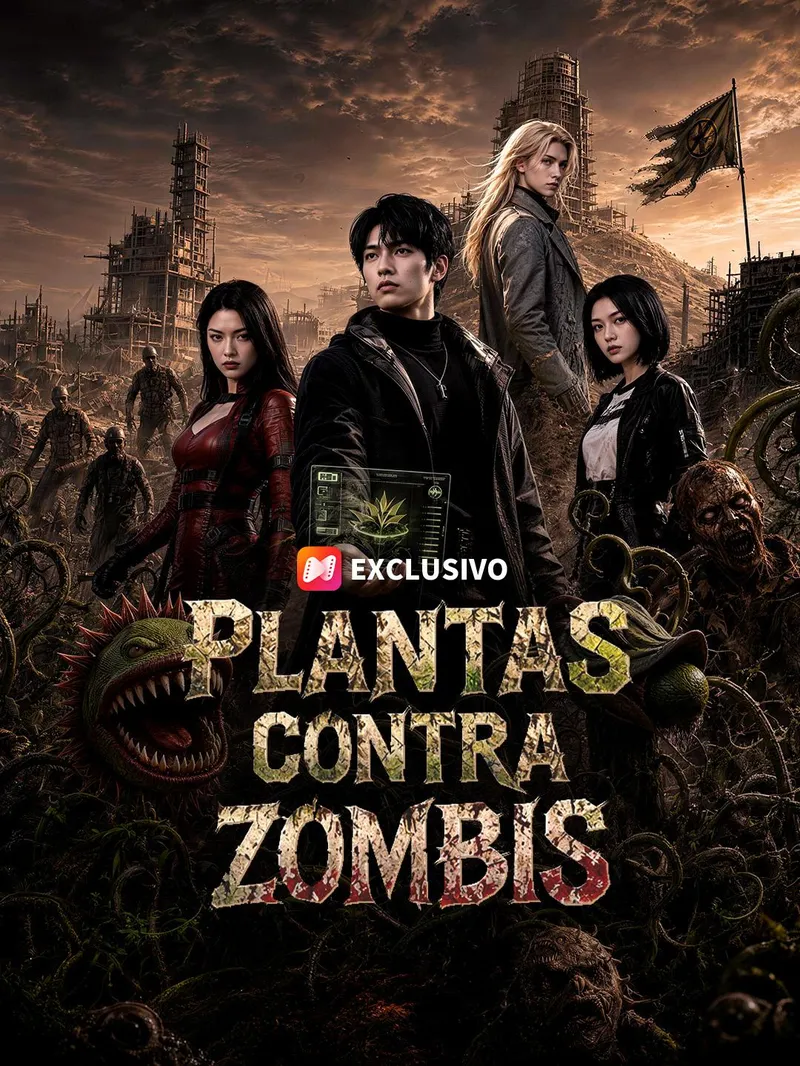 Plantas contra zombis — póster