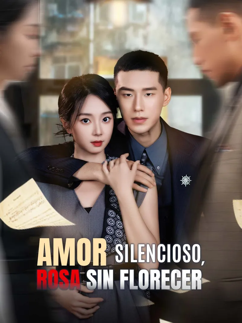 Amor silencioso, rosa sin florecer — póster