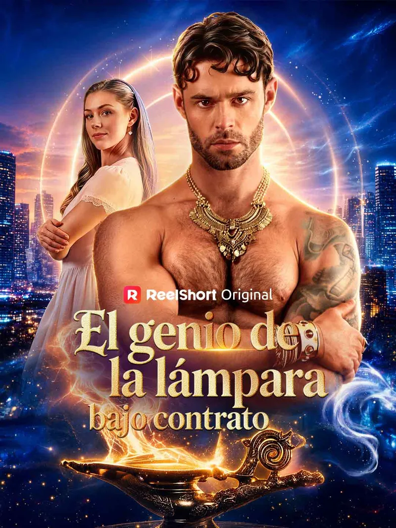 El genio de la lámpara bajo contrato — póster