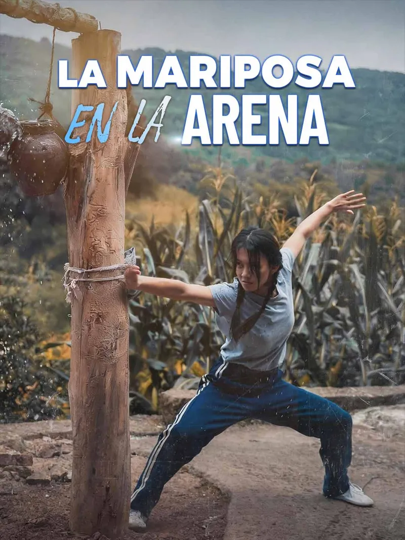 La mariposa en la arena — póster